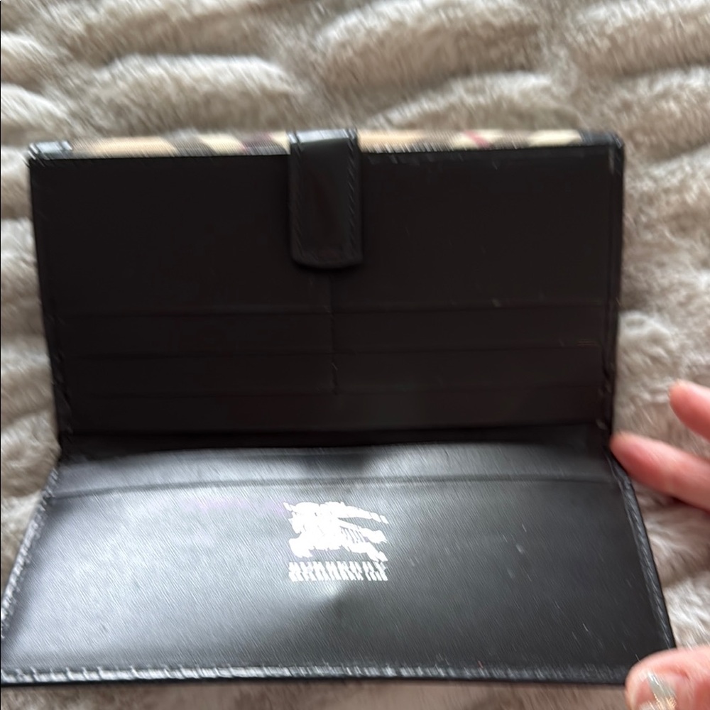 Burberry plaid check canvas & leather continental wallet - Picture 7 of 14